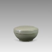 A Yue Celadon Box and Cover, Five Dynasties