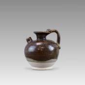 A Black-glazed Globular Ewer, Tang dynasty