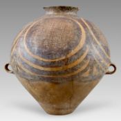 A Majiayao Painted Pottery Handled Jar, Neolithic Period