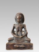 A Bronze figure of the Emaciated Buddha, 18th century,