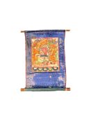 A Small Thangka of a Wrathful Deity, probably Mongolian, 18/19 century,