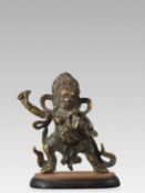 A Bronze Figure of Vajrapani, in ferocious aspect, 19th century,