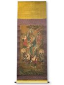 A Good Hanging Scroll of Nine Lohan, Ming dynasty