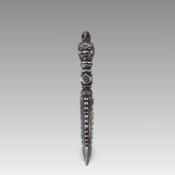 A Small Iron Phurbu, with a Vajrakilaya Head Finial, 17th century
