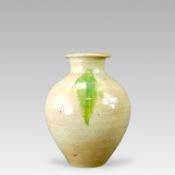 A White-glazed Green-splashed Vase, Northern dynasties