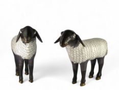 An unusual Pair of Cloisonne Sheep, 19th century