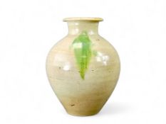 A White-glazed Green-splashed Vase, Northern dynasties