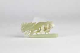A pale celadon Jade Phoenix Finial, 19/20th century,