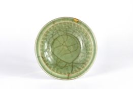 A Longquan Modelled Celadon Dish, Song/Yuan dynasty
