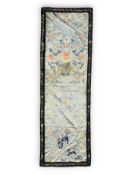 A Chinese Embroidered Chair Back with Buddhist Lions, 18th century,