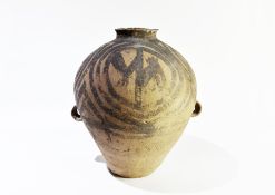A Painted Pottery Handled Jar, Majiayao Culture, Machang Phase