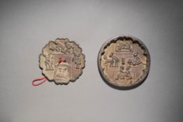 Two Bronze Erotic Mirrors Song Dynasty