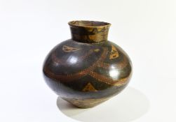 A Painted Pottery Handled Jar, Majiayao Culture, Banshan Phase