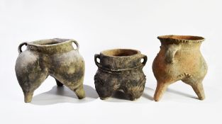 Three Pottery Tripod Censers, Siwa Culture