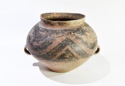 A Larger Painted Pottery Handled Jar, Majiayao Culture, Banshan Phase
