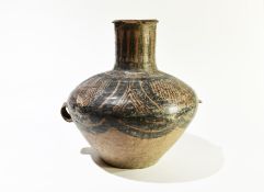 A Painted Pottery Handled Jar, Majiayao Culture, Banshan Phase