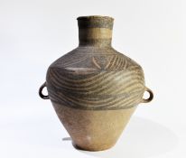 A Larger Painted Pottery Handled Jar, Majiayao Culture, Majiayao Phase