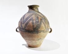A Painted Pottery Handled Jar, Majiayao Culture, Machang Phase