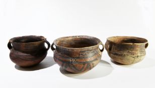 Three Painted Pottery Handled Jar, Majiayao Culture, Machang Phase