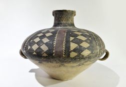 A Large Painted Pottery Handled Jar, Majiayao Culture, Banshan Phase