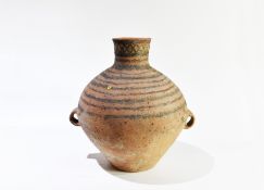 A Larger Painted Pottery Handled Jar, Majiayao Culture, Banshan Phase