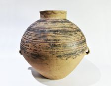 A Larger Painted Pottery Handled Jar, Majiayao Culture, Banshan Phase