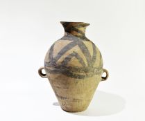 A Painted Pottery Handled Jar, Majiayao Culture, Machang Phase