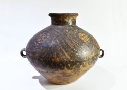 A Larger Painted Pottery Handled Jar, Majiayao Culture, Machang Phase