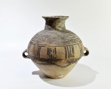 A Painted Pottery Handled Jar, Majiayao Culture, Machang Phase