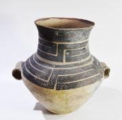 A Large Painted Pottery Handled Jar, Xindian Culture
