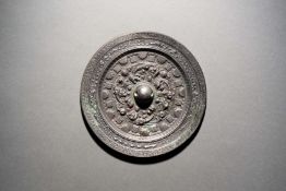 A Bronze Circular Mirror with Deities and Beasts Eastern Han Dynasty