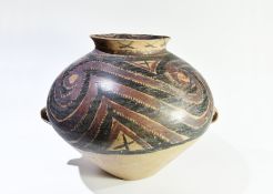 A Larger Painted Pottery Handled Jar, Majiayao Culture, Banshan Phase