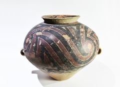 A Larger Painted Pottery Handled Jar, Majiayao Culture, Banshan Phase
