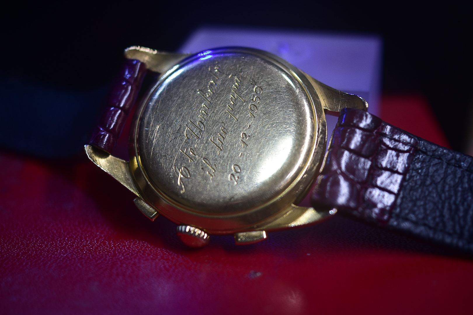 Longines 6595 Chronograph 30CH Flyback 18k Rose Gold Vintage Watch c 1959 - Image 3 of 3