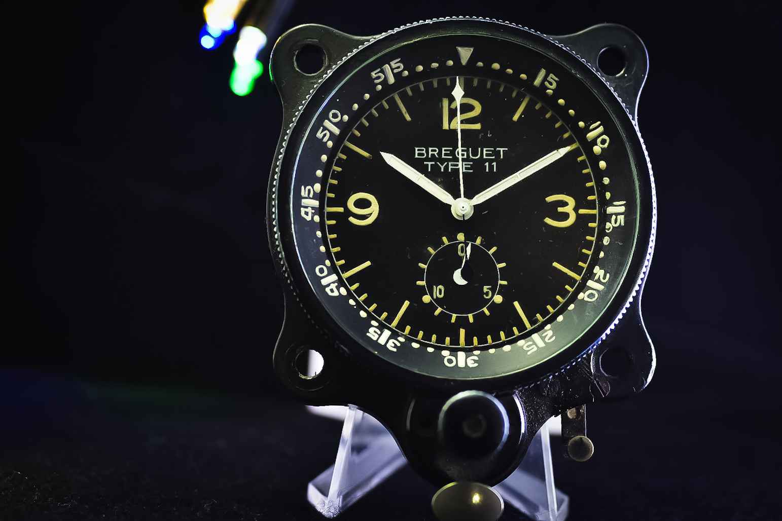 Vintage c.1950's Aircraft Dashboard Chronograph Clock / Watch - BREGUET / Valjoux 551