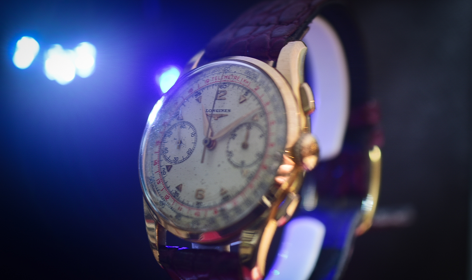 Longines 6595 Chronograph 30CH Flyback 18k Rose Gold Vintage Watch c 1959 - Image 2 of 3