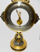 Jaeger LeCoultre 8 days Inline Movement Skeleton Table Desk Clock Monstrance c.1960