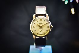 Longines Automatic Gents 9ct Gold Wrist Watch c.1956