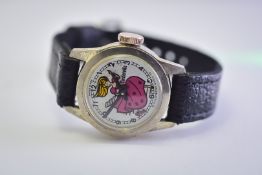 Cinderella Webster Watch co c.1972 Ticking Glass Slipper