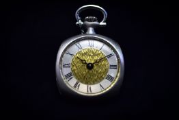 Ladies Pendant President Pocket Watch Silver Mechanical Wind