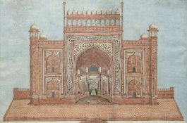 The gateway of the garden court of the Taj Mahal Company School, Agra, circa 1810-20