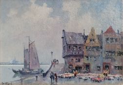 Roberto Marcello sIrass Baldessari - Blumenmarkt in Rotterdam, vor 1914