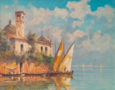 Roberto Marcello sIrass Baldessari - Murano und die Lagune von Venedig, um 1950