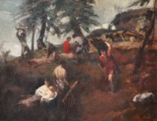 Slavi Genev Delchev - Waldarbeiter, um 1925