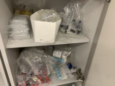 Qty Assorted Vials & Vial Stands