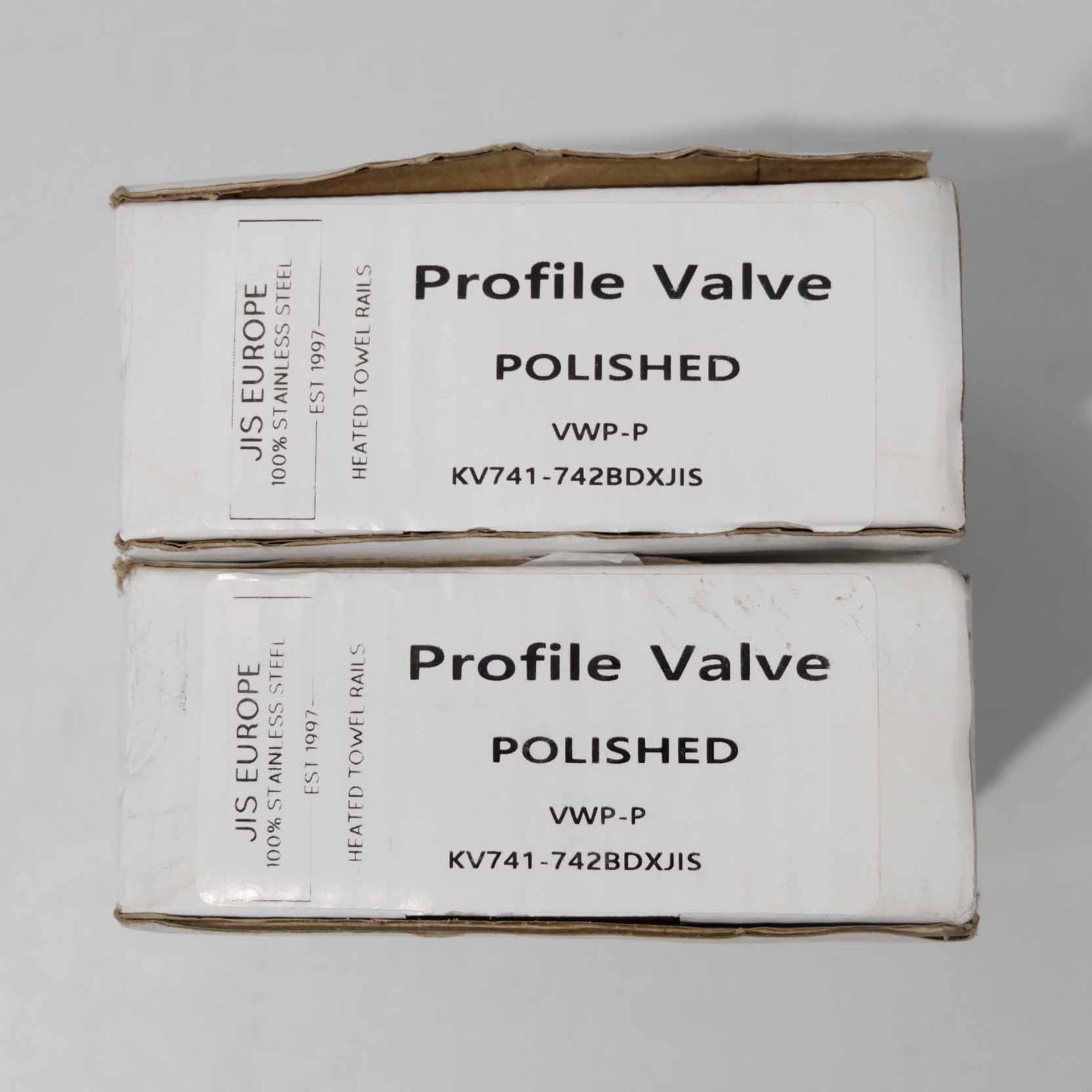 Two Pairs of JLS Europe Profile Valve For Heated Towel Rails. - Image 5 of 6