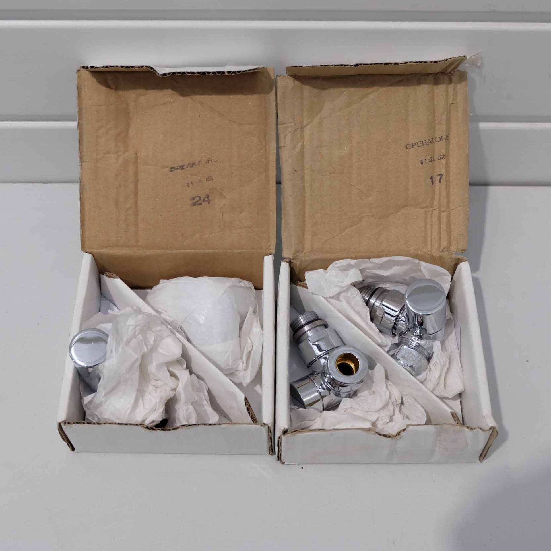 Two Pairs of JLS Europe Profile Valve For Heated Towel Rails.