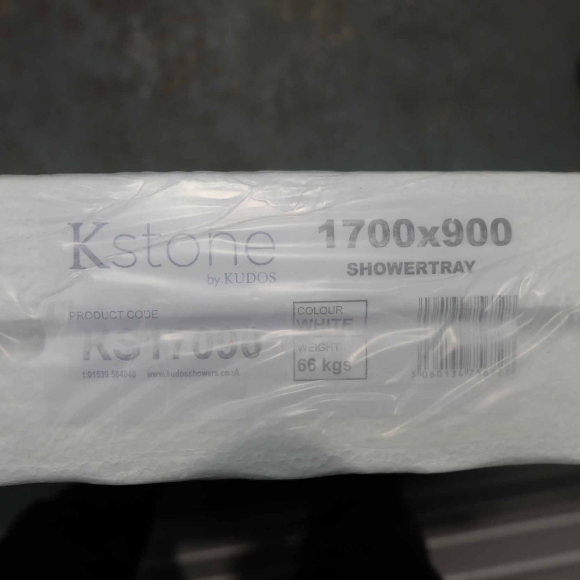Kudos Kstone Rectangular Shower Tray. Size 1700mm x 900mm x 45mm High. Structured Resin Bonded - Image 3 of 3