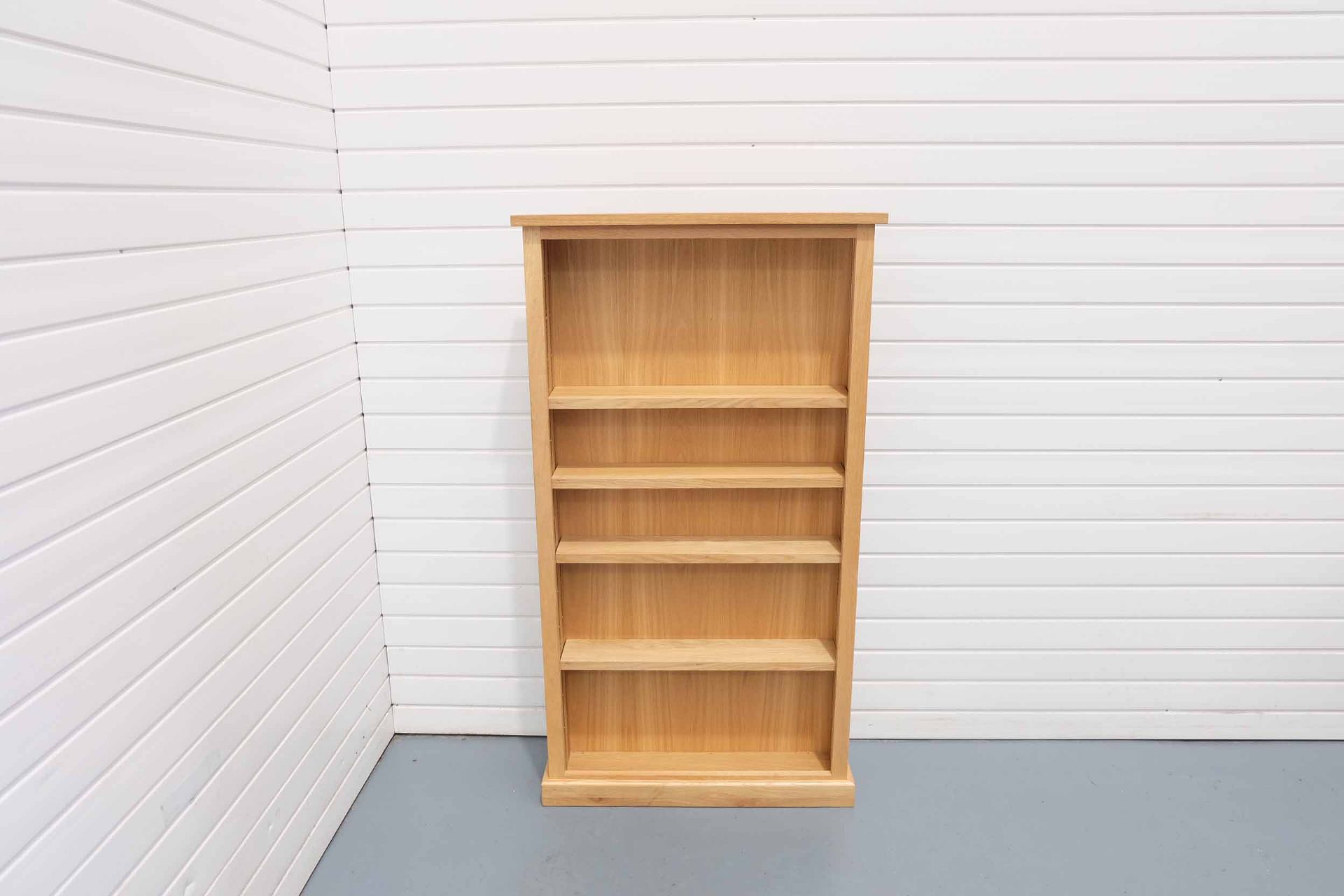 Tall Solid Wood Bookcase With 4 Adjustable Shelves.