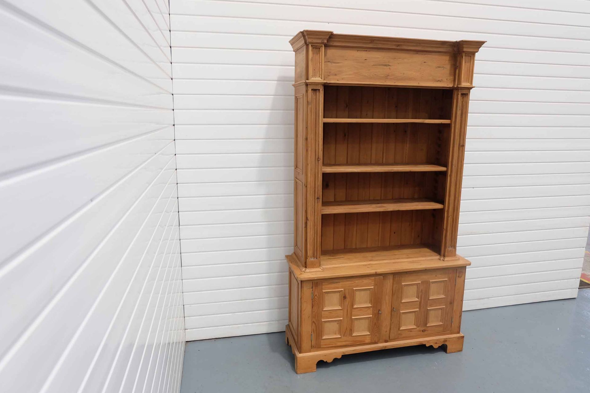 2 Piece Pine Dresser With 2 Lockable Doors and 3 Adjustable Shelves. - Image 7 of 7